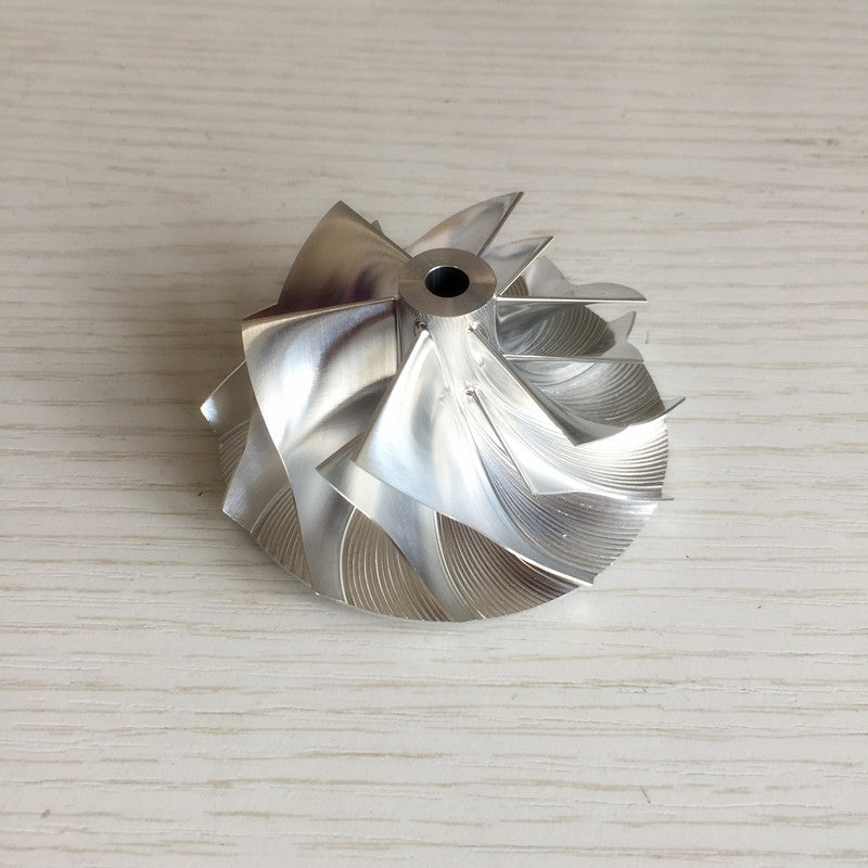 K16 51.62/63.98 mm 6+6 blade turbine milling/aluminum 2618/billet compressor wheel