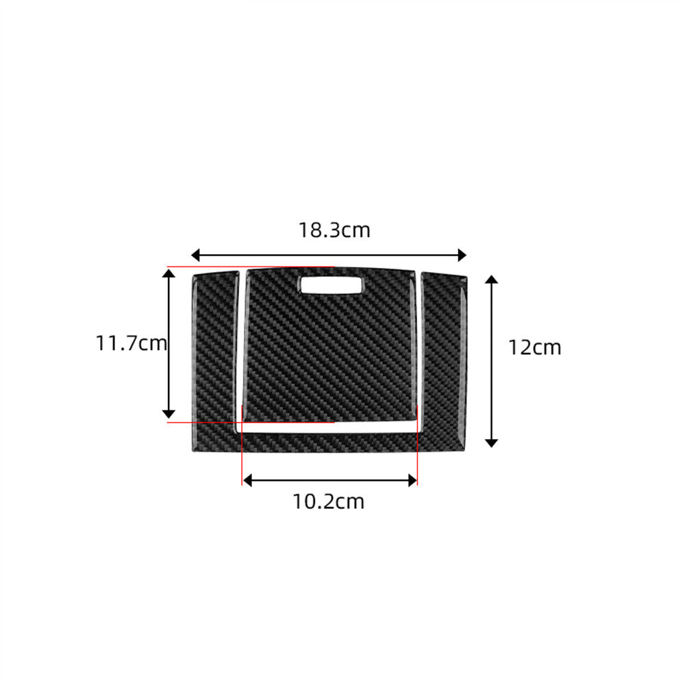 Carbon Fiber Rear Central Console Lower Panel Cover Kit for BMW X3 E83 2004-2010