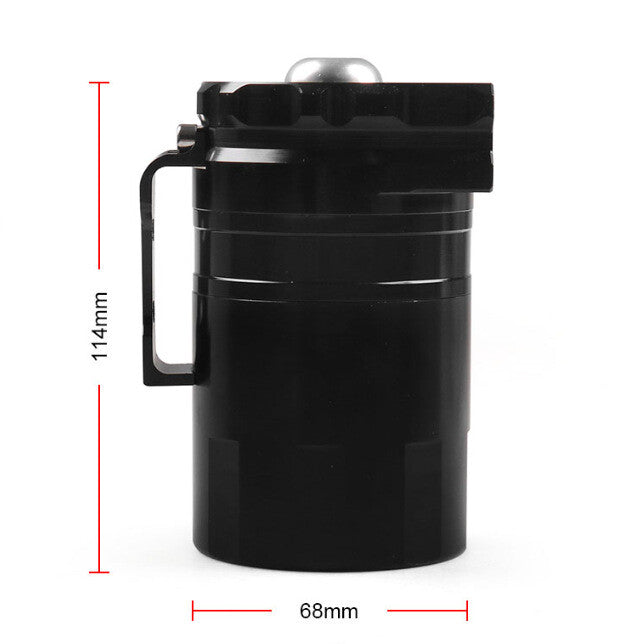 Car Oil Catch Can Internal Baffle Dual Chamber Filter Aluminium Alloy Black