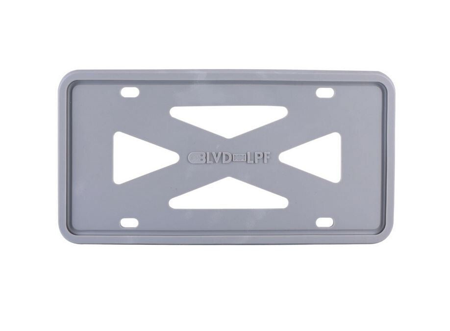 piece of car license plate frame cover cap, trunk gray silicone, suitable for VW .