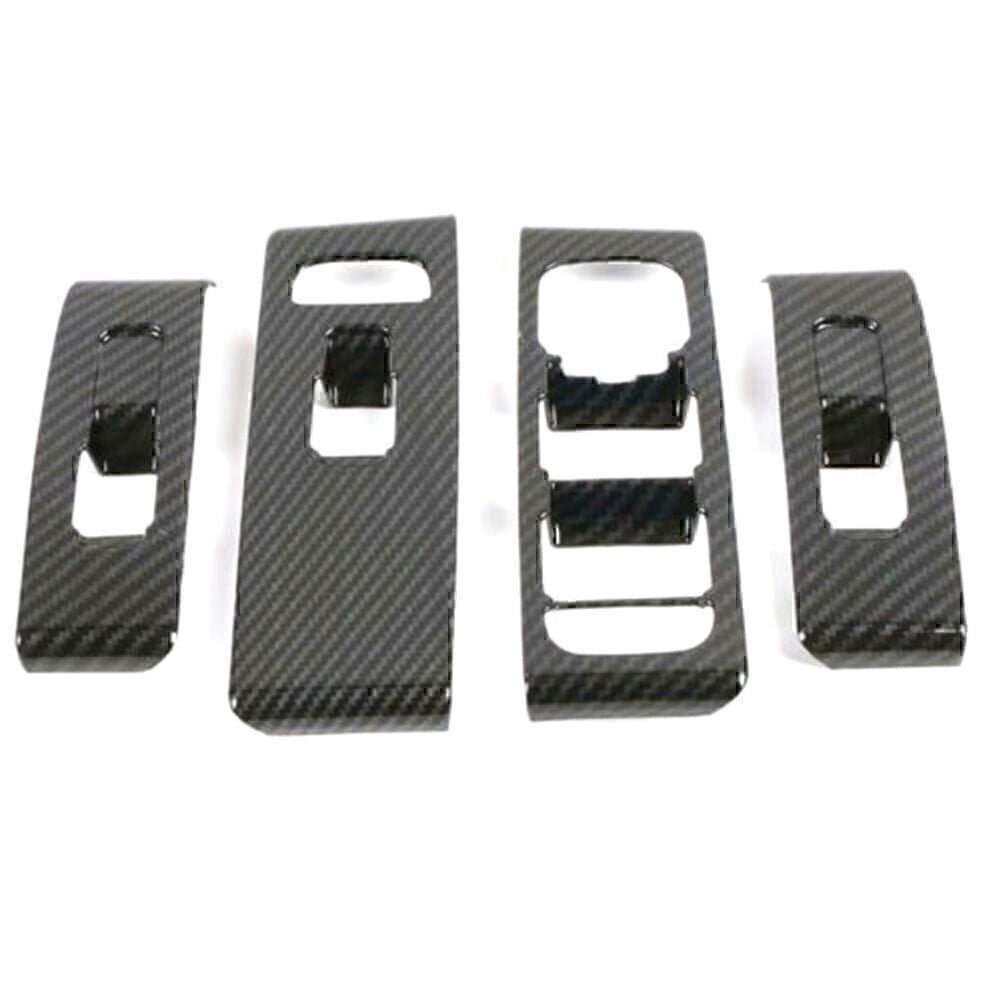 4pcs Carbon Fiber Window Switch Lock Cover Trim for Volvo XC40 2018 2019 2020