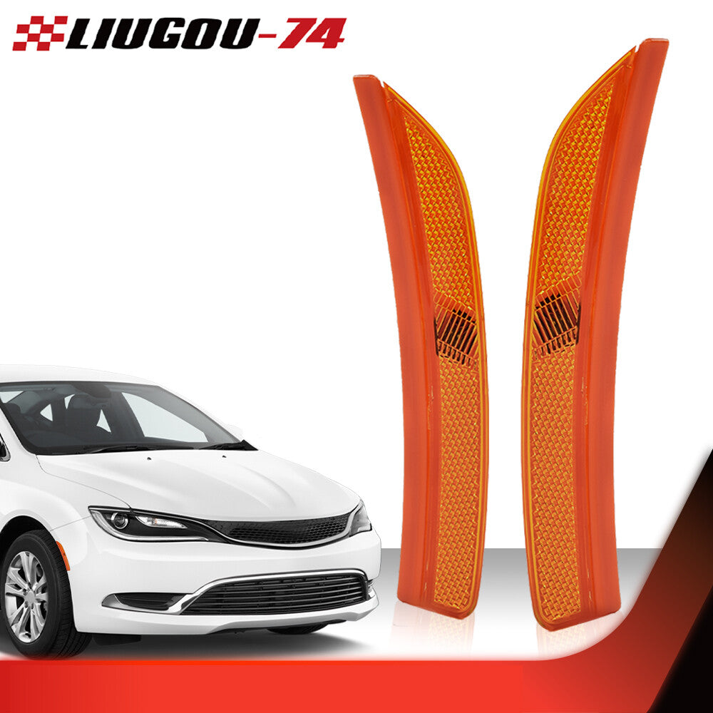 Suitable for 2015-2017 for Chrysler 200 1. Front LHRH marker lights on the opposite side, amber side marker lights on the opposite side.