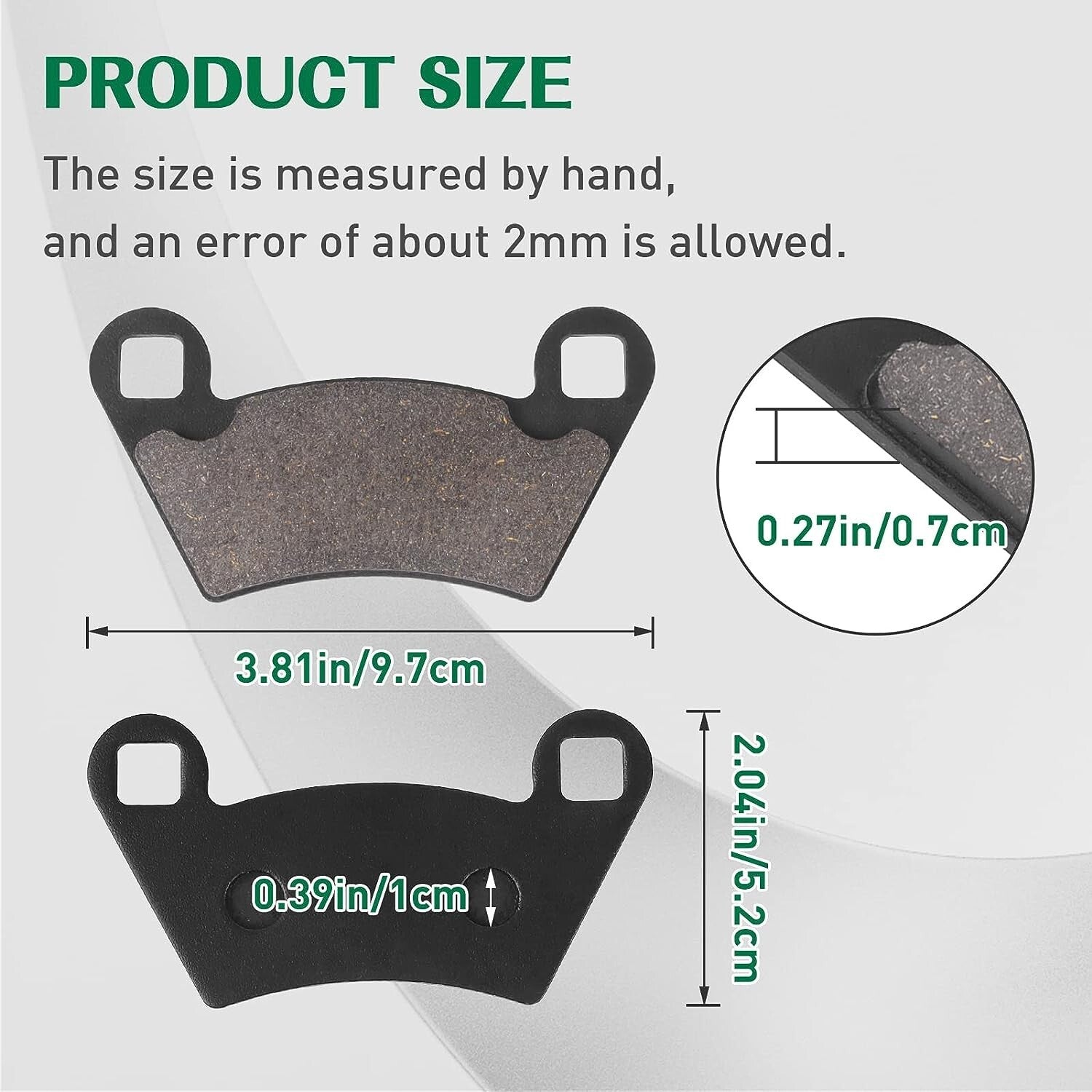 2202097 Front Rear Brake Pad Set for Ranger 400 425 500 570 700 800 900