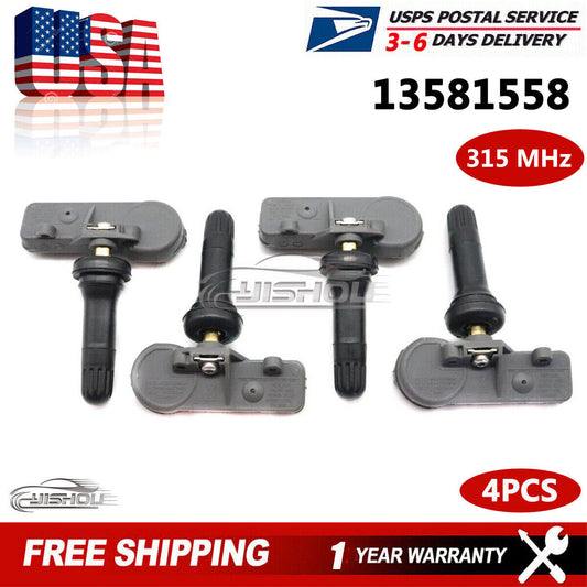4pcs TPMS Tire Pressure Monitoring Sensors for Chevy for GMC GM 13586335 13581558 US