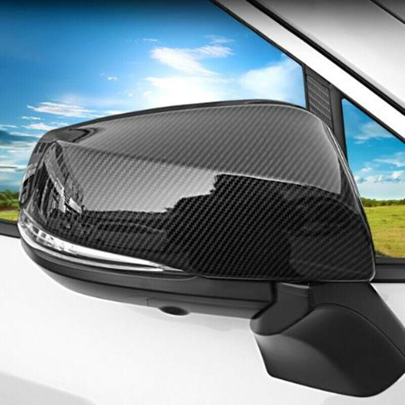 Carbon fiber 2-piece side mirror cover trim for Toyota RAV4 2019 - 2023