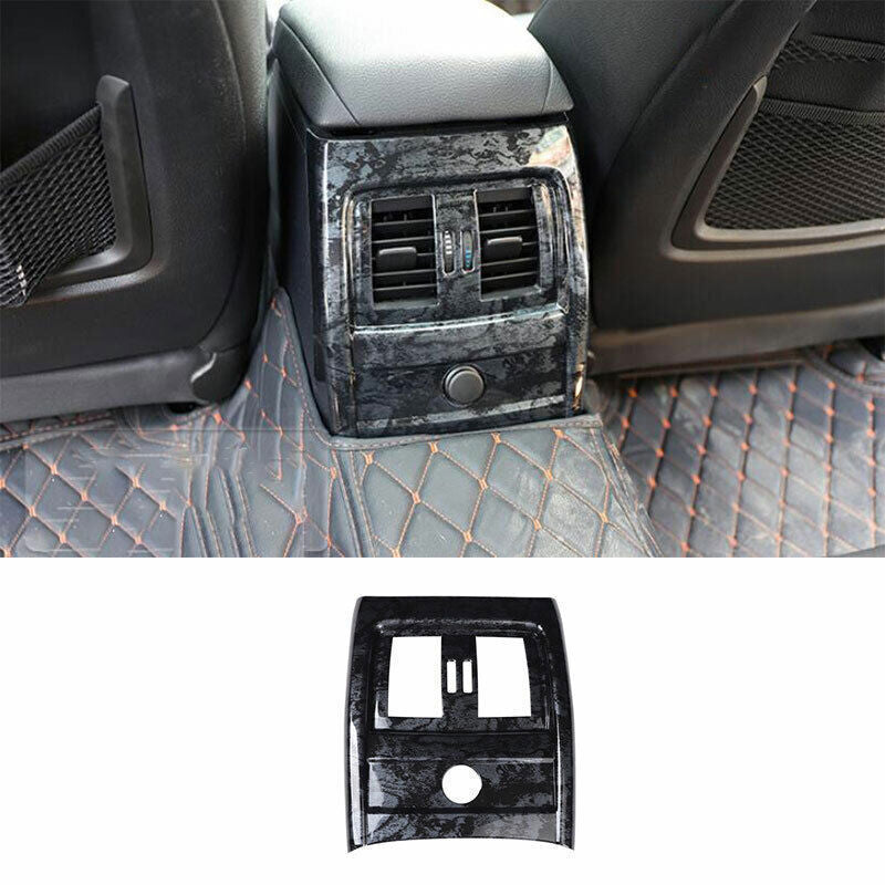 for BMW 3 4 Series GT 2014-2018 Black Wood Grain Rear Air Outlet Vent Frame Trim