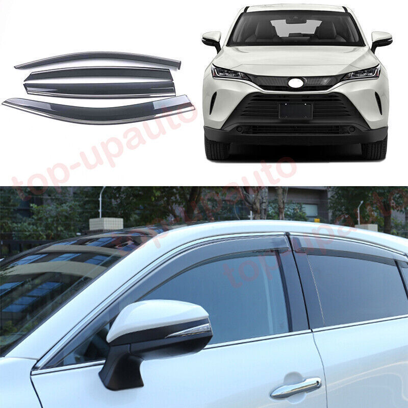 for Toyota Venza 2021-23 W/Chrome Window Visor Vent Sun Shade Rain Guard Cover4