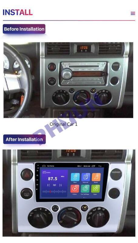 8 Android 10 Car Radio GPS With Rear View Camera for Toyota FJ Cruiser 2007-18
