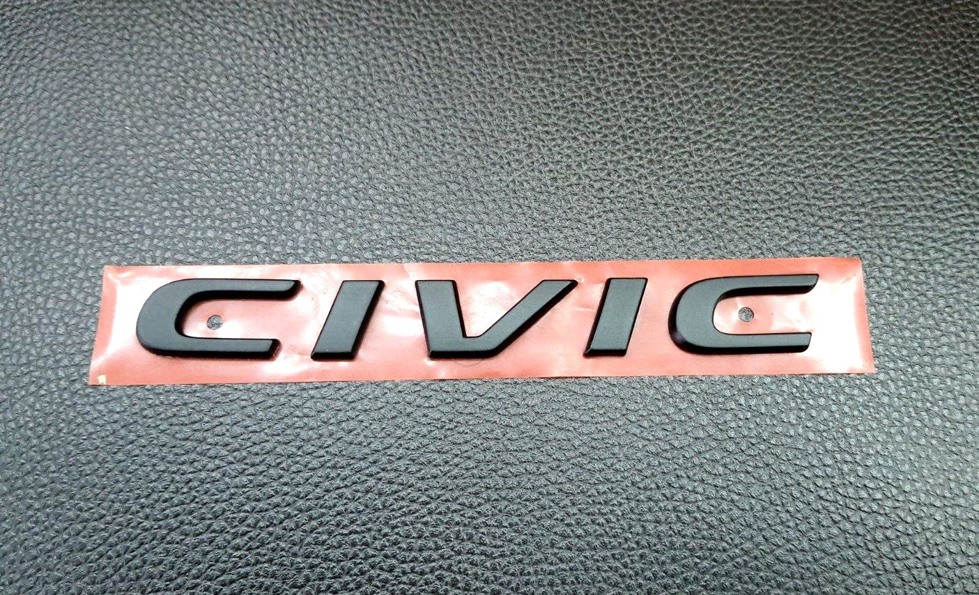 for CIVIC FC FK Matt Black EMBLEM BADGE FOR REAR for HONDA for CIVIC FC FK 2015-21