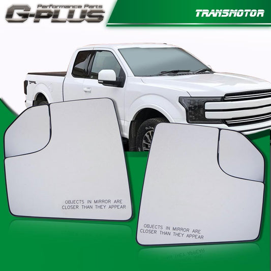Fits 15-20 for Ford F-150 pickup view manual mirrored glass with Spotter LH and right-hand drive