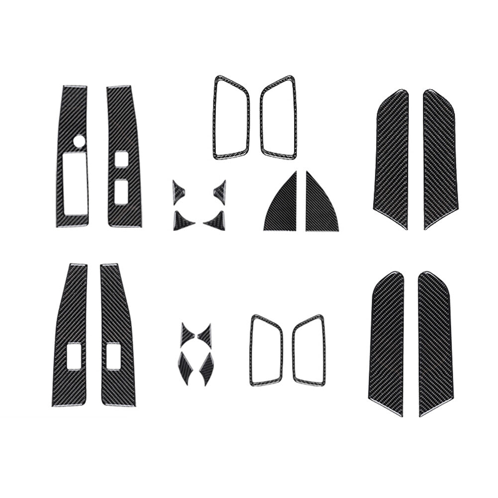 22X Carbon Fiber Door Control Kit Cover Trim for Toyota Tacoma 2016-2021