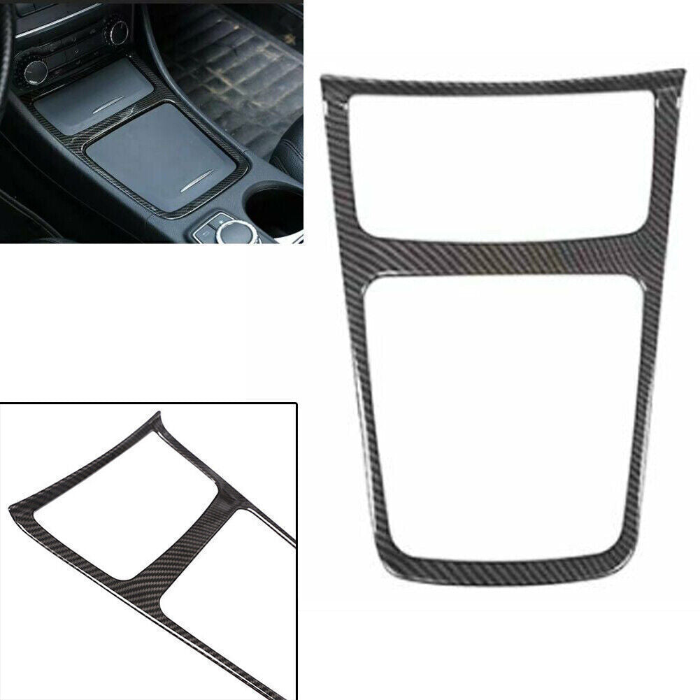 Center Console Panel Trim for Mercedes-Benz A GLA CLA Class 2013-17 Carbon Fiber