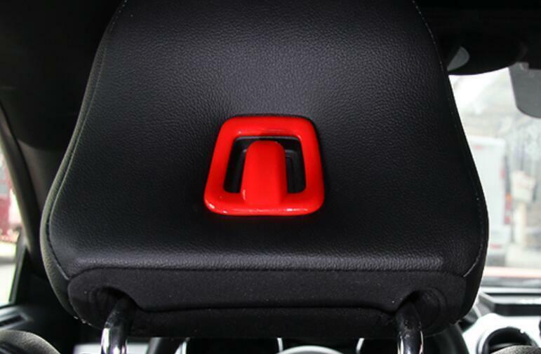 for Ford for Mustang 2015-2022 Paint Red for Seat Headrest Switch Button Cover Trim 2PCS