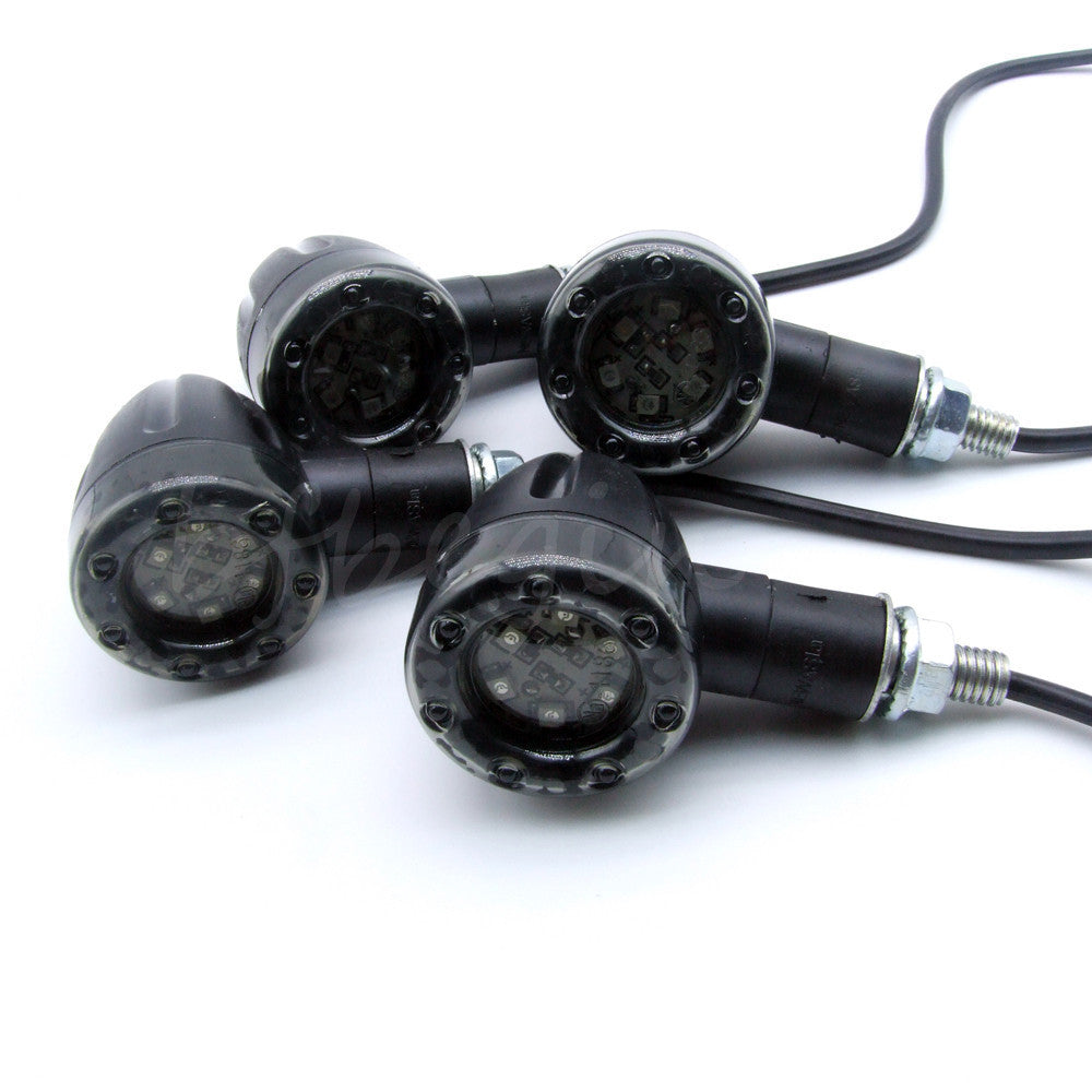 Retro Motorcycle Amber LED Brake Lights, Turn Signal Lights, and Flashing Indicator Lights