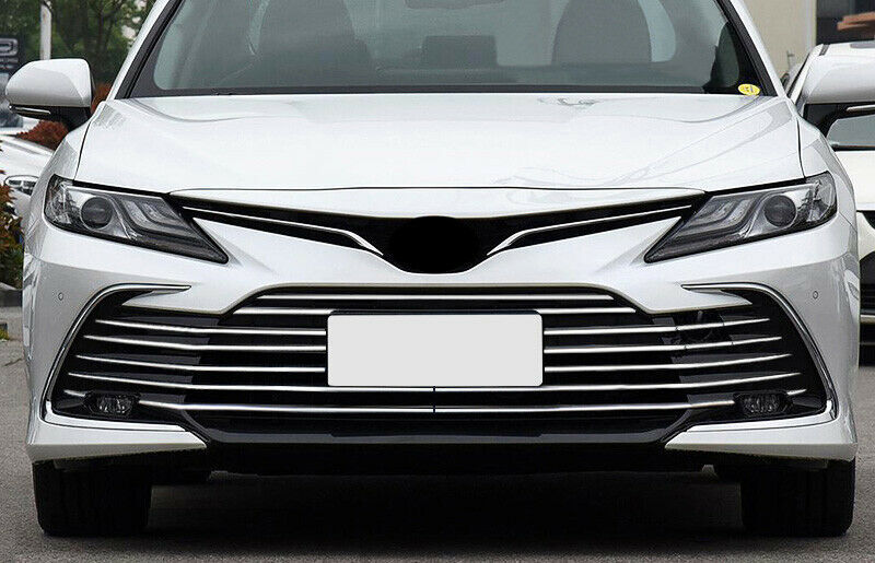 for Toyota for Camry 2021-2022 Stainless Front Center Mesh Grille Grill Strip Trim