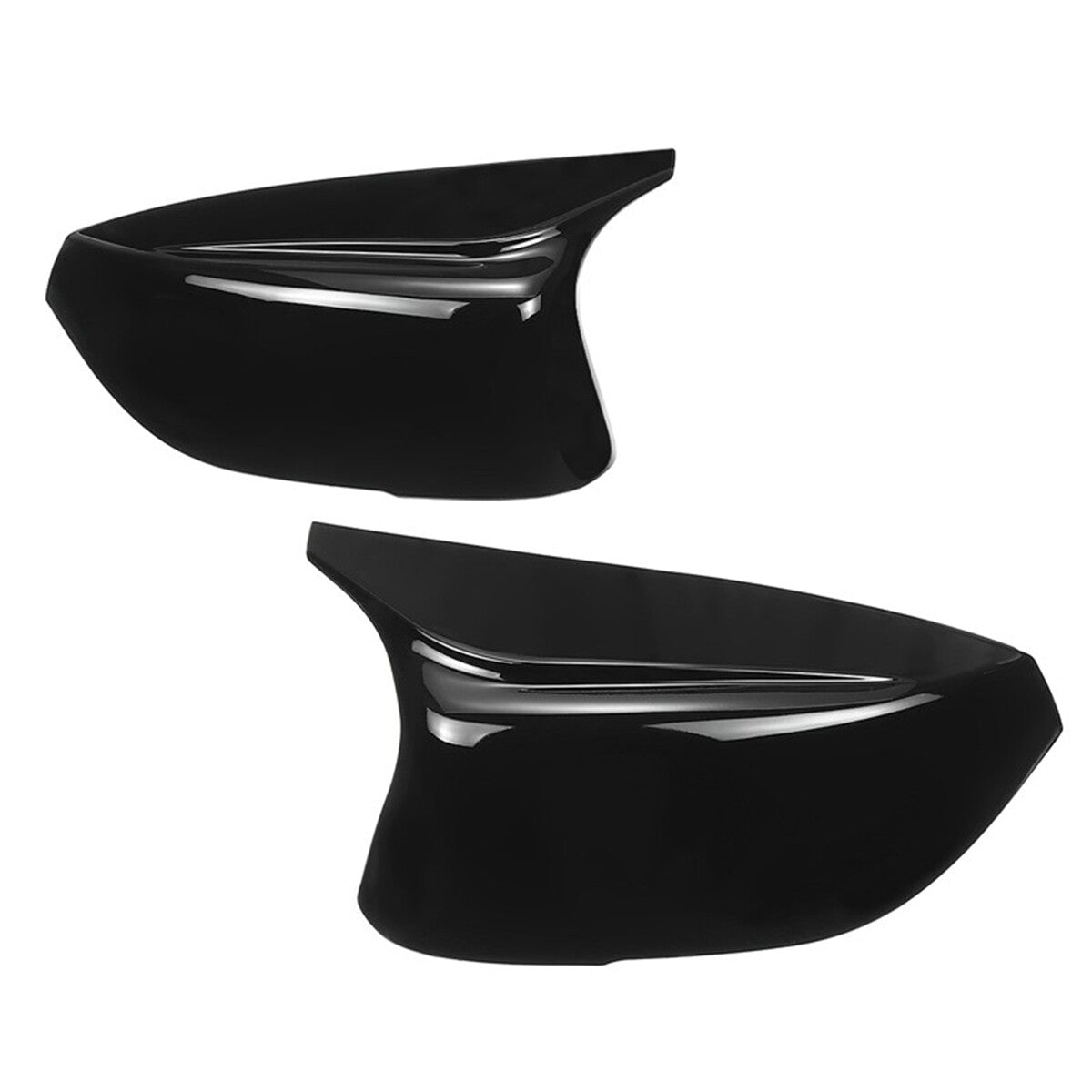 Glossy black rearview mirror cover for Infiniti Q50, Q70, Q60, M3 (Style 2014-21)