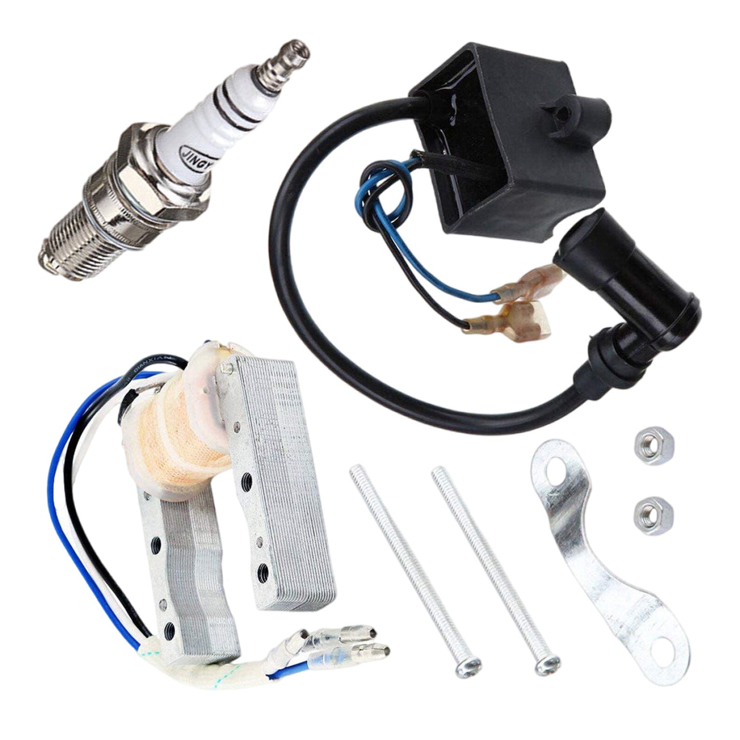CDI ignition coils and magnetic spark plugs are suitable for 49/66/80cc engines in electric bicycles.