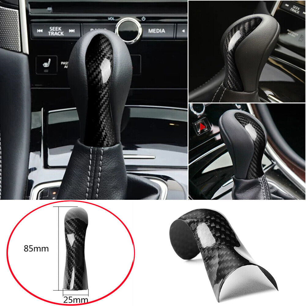 for Infiniti Q50 Q50L Q60 2014-2017 Real Carbon Fiber Gear Shift Knob Panel Trim