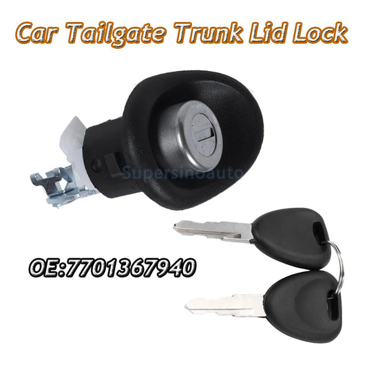 Tailgate Trunk Rear Lock w/2 Keys for Dacia Logan Sandero for Renault Twingo 1993-13