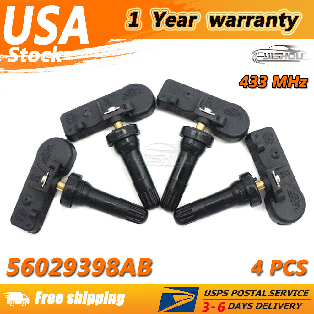 4PCS NEW 56029398AB 68241067AB for CHRYSLER for JEEP for DODGE TPMS TIRE PRESSURE SENSOR
