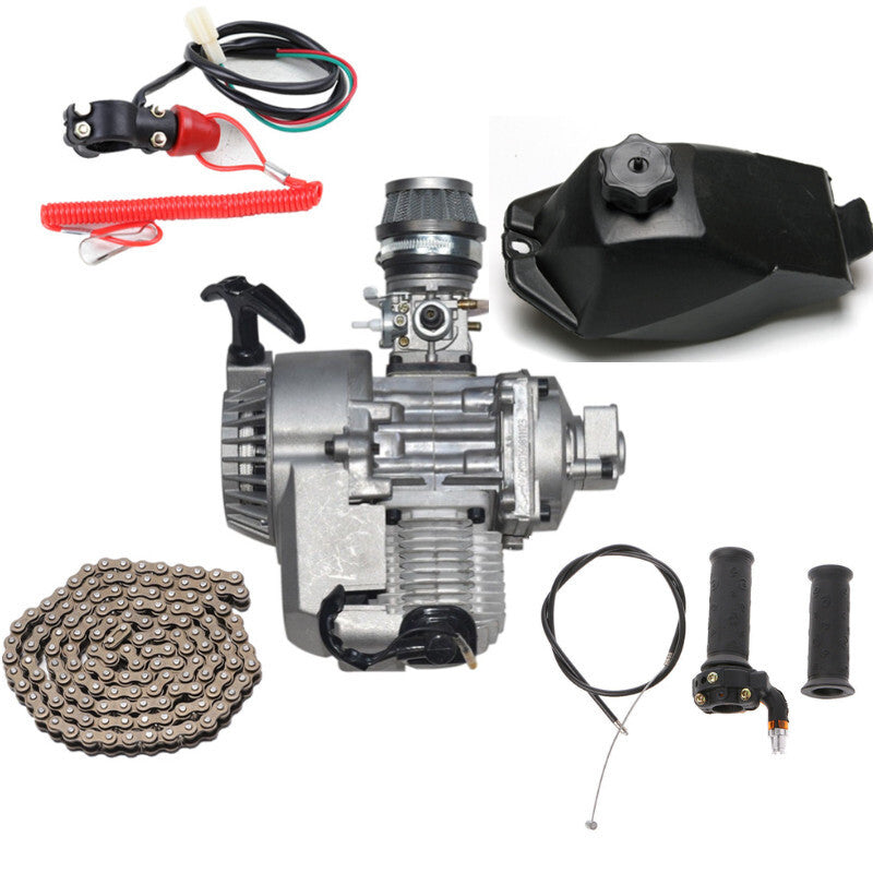49cc 2 stroke Pull Start Engine Motor KitPIT Quad Dirt Bike for Mini Pocket ATV kids