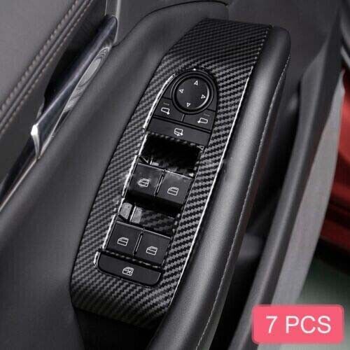 Carbon Fiber Door Window Switch Panel Cover Trims for 2019-22 for Mazda 3 CX-30
