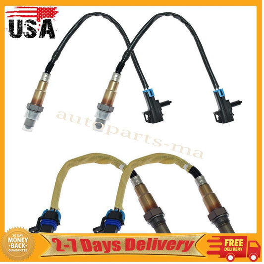 4x Up+Down Oxygen O2 Sensor For 2007-11 for Cadillac CTS SRX STS 234-4818 234-4819