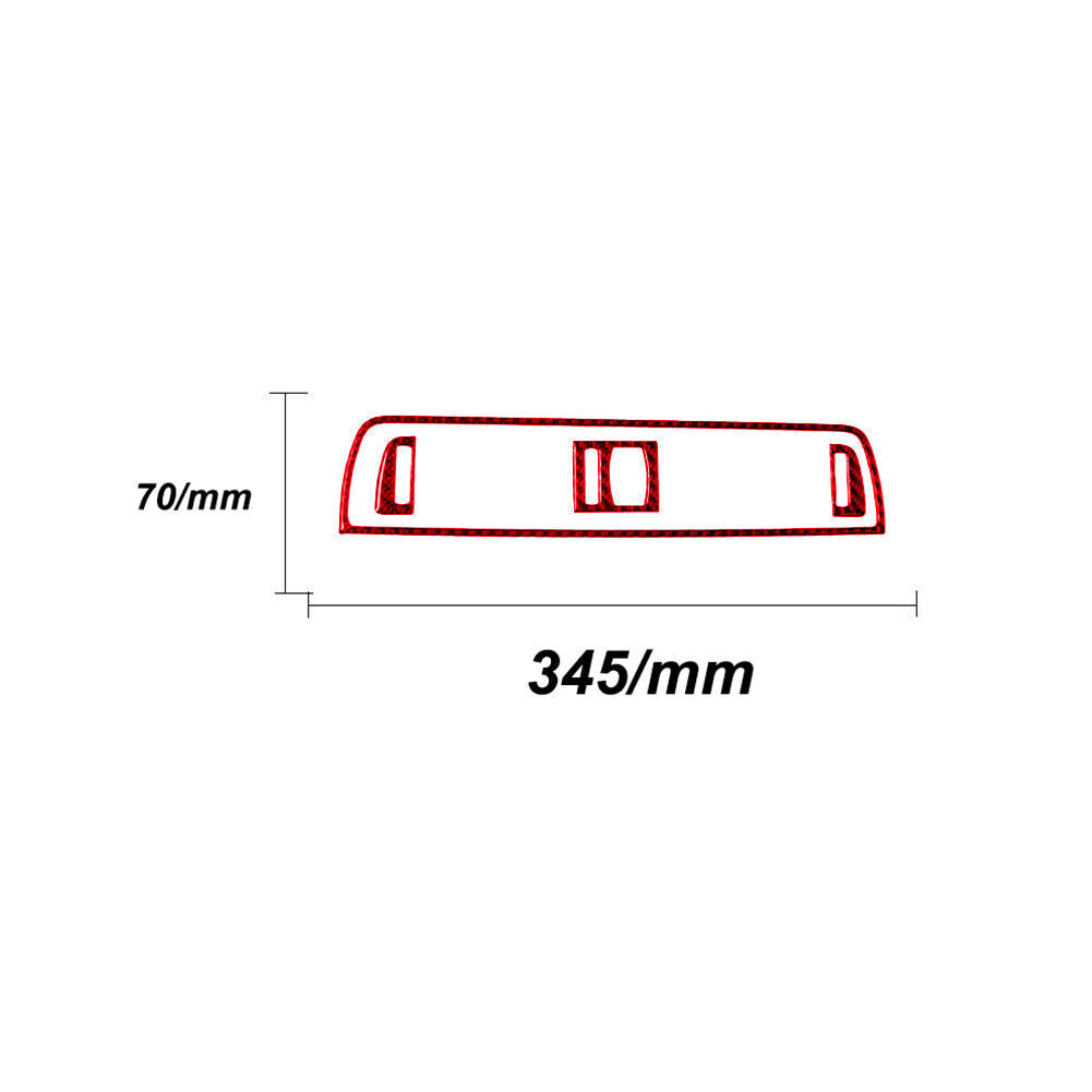 Red carbon fiber central vent outlet trim for BMW 6 Series F12 2011-18