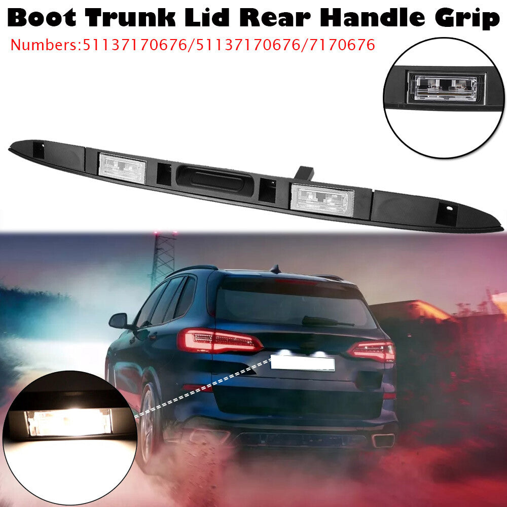 Boot-shaped trunk lid license plate handle with key button suitable for 2000-2006 for BMW X5 E53