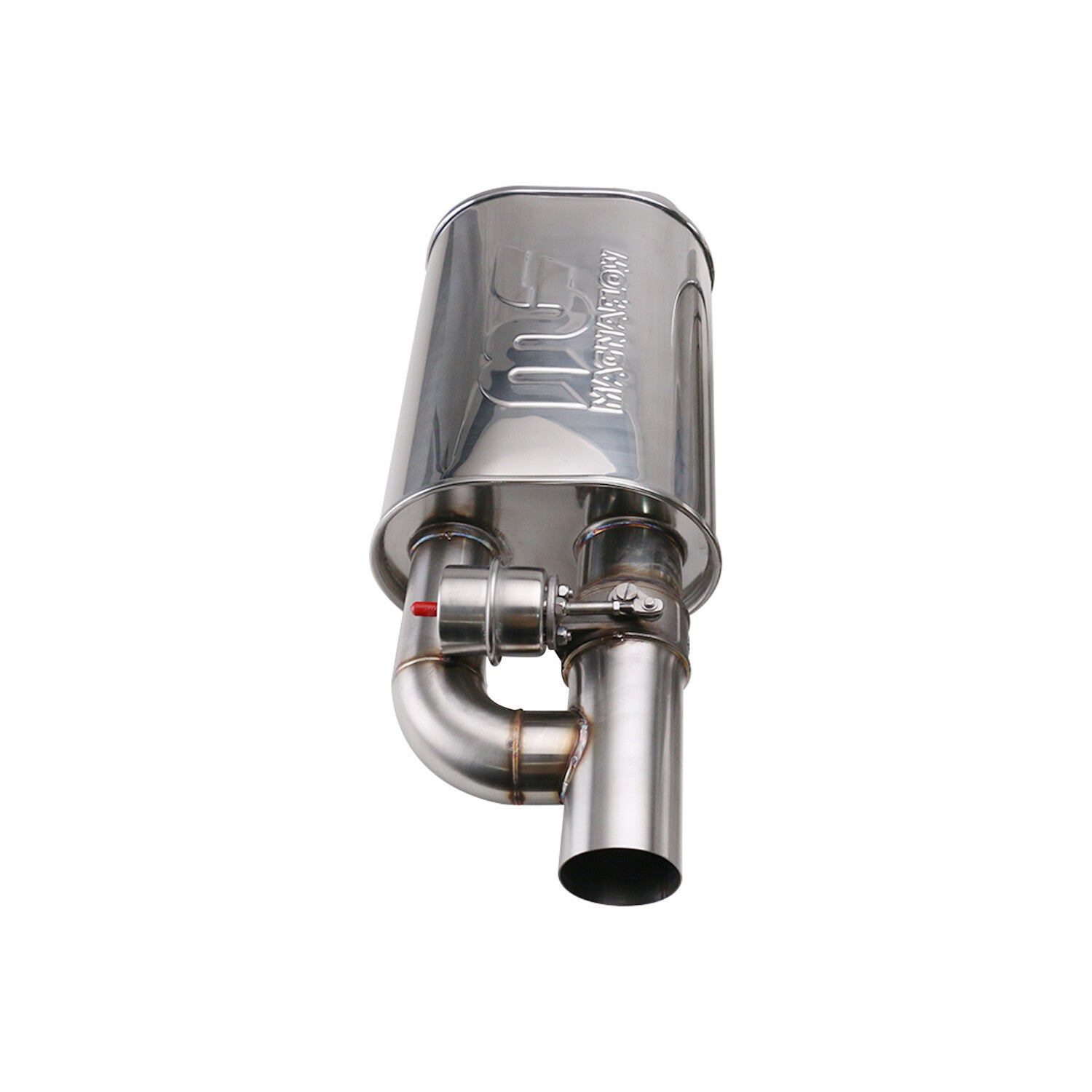 2pcs 3 In/out Adjust Sound Value Muffler Exhaust W/ Exhaust Valve 8.5  6 