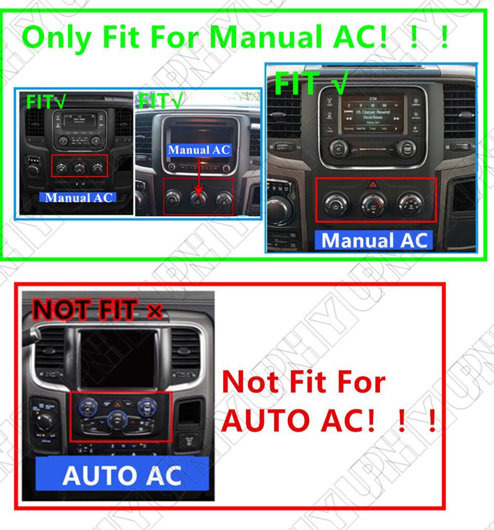 For 13-18 for Dodge for RAM 1500 3500 Manual AC Carplay Stereo Radio GPS Nav 9.7 Player