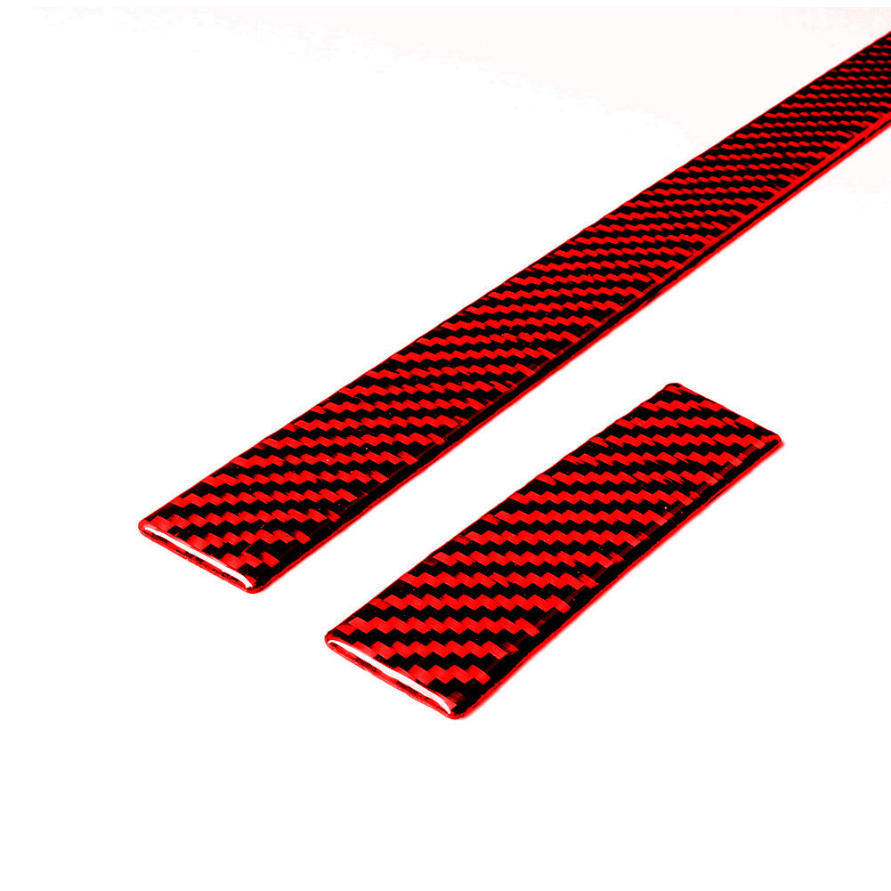 2Pcs Red Carbon Fiber for Co -pilot Strip Trim Cover for Subaru Forester 2005-2008