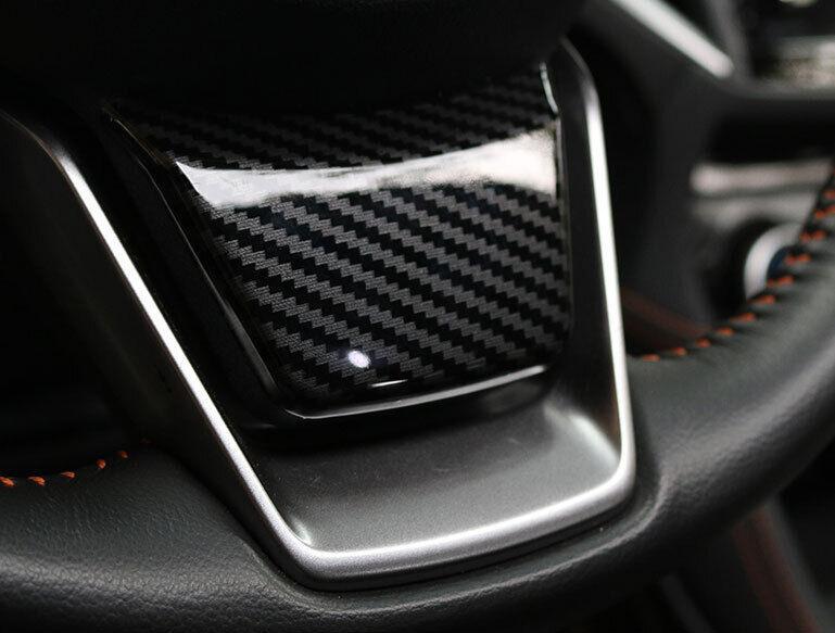 Carbon Fiber Steel Steering Wheel U-Type Cover Trim for Subaru Crosstrek 19-2023