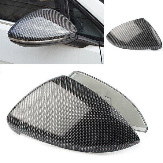 for VW for Golf MK7 MK7.5 R 2PCS ABS Carbon Fiber Side Mirror Cover Caps