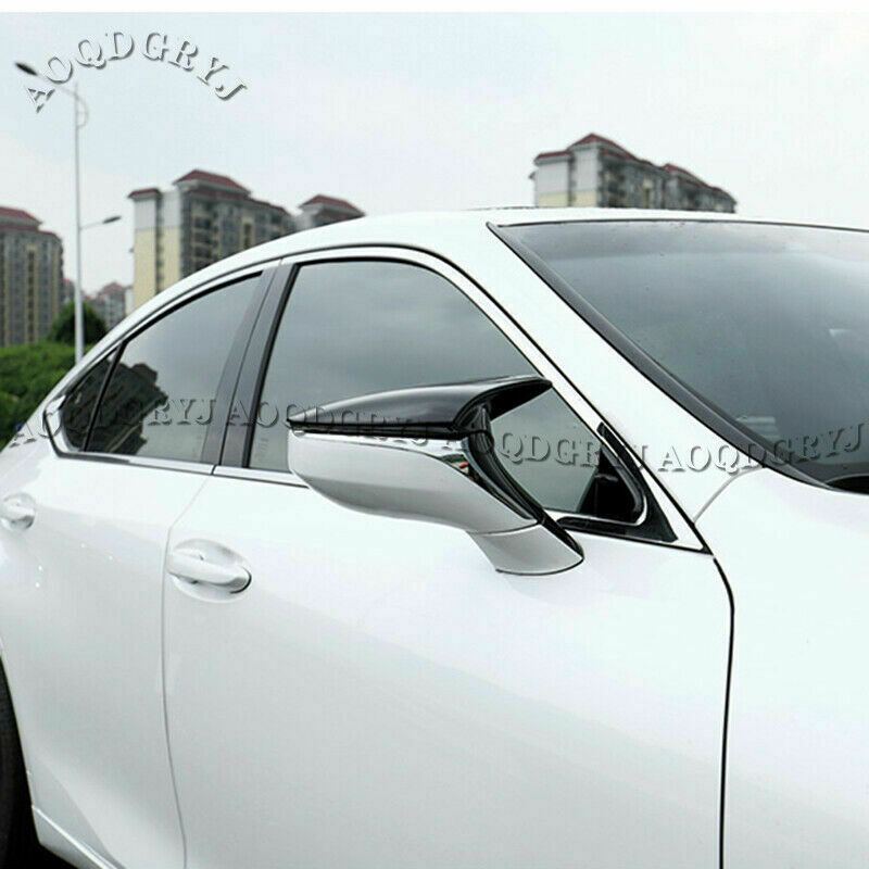 Black Horn Rearview Mirror Moulding Cover for LEXUS ES300H ES350 250 2019-2022