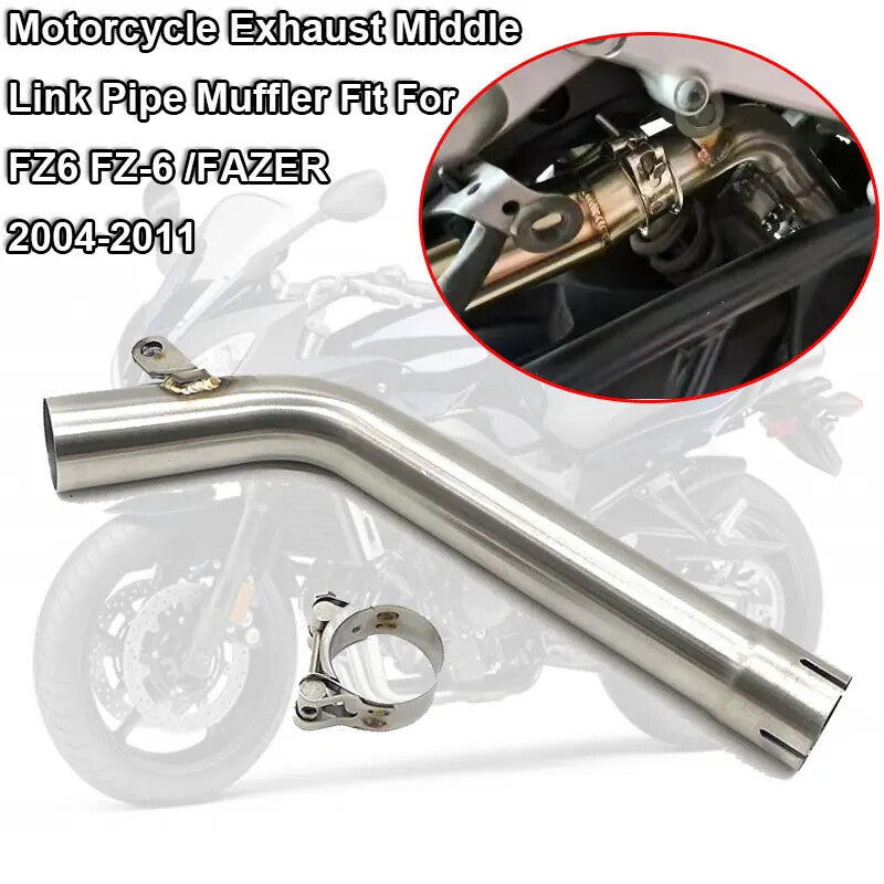 for Yamaha FZ6/FAZER 2004-2011 Slip-On Exhaust Mid-Pipe 51mm Direct Fit for Systems