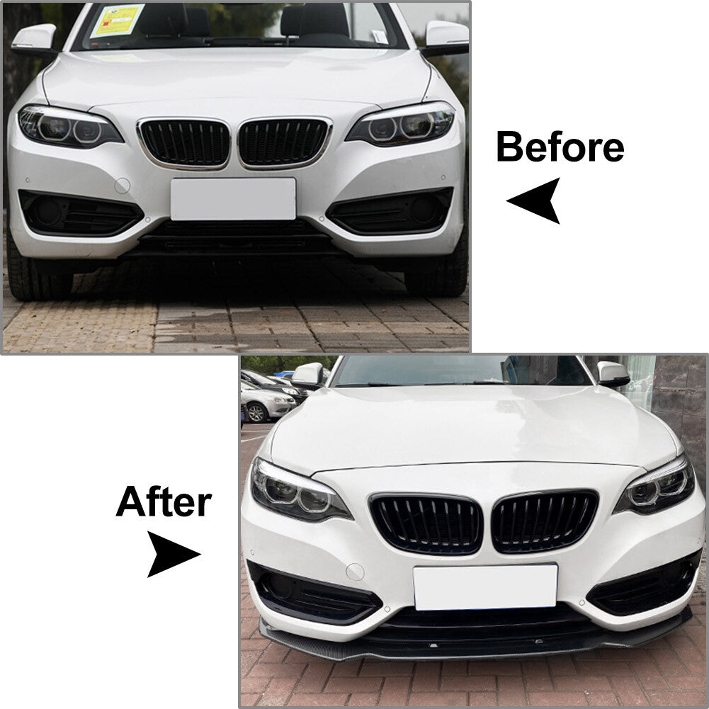 Front Bumper Spoiler Lip for BMW 2 Series F22 220i 225i 228i 2014-2019