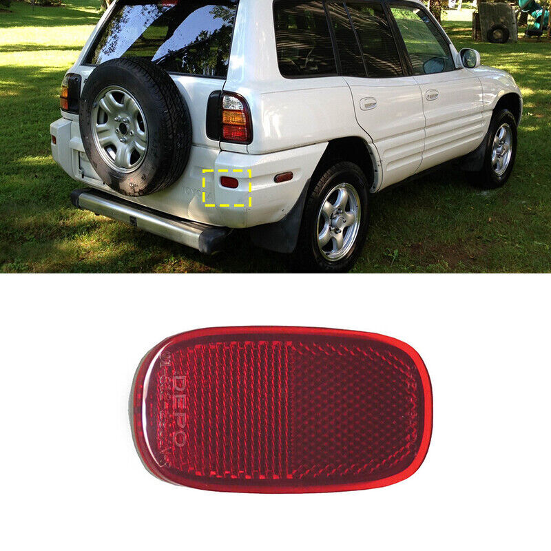 1pc For 1994-2005 for Toyota Rav4 Rear Bumper Reflector Lamp LH=RH