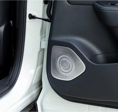 4p for Nissan Rogue 2021 2022 Stainless Silver Interior Door Speaker Cover Trim