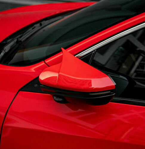 Red OX Horn Rear View Mirror Cover 2P for Honda for Civic Sedan Hatchback 2016-2021
