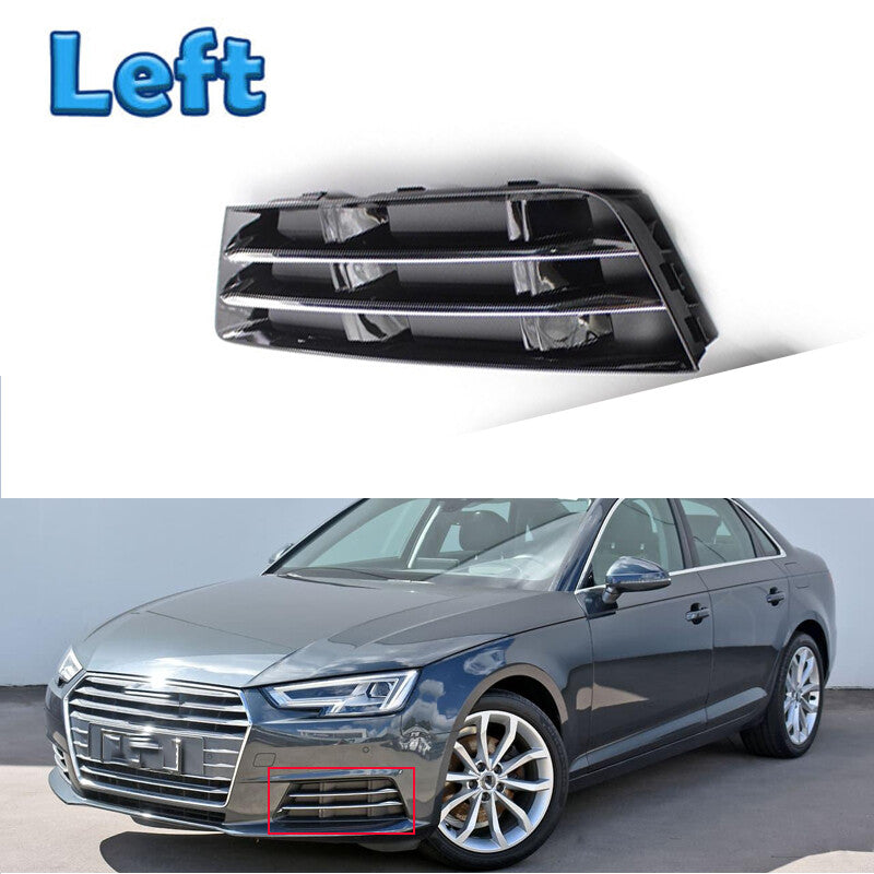 Car Left Front Bumper Fog Light Lamp Grilles for Audi A4 B9 2016-2018