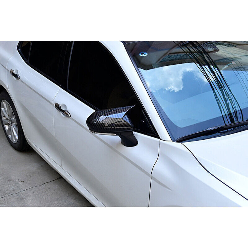 Carbon Fiber Car Side Mirror Cover Cap for Toyota 8th 2018+ for Camry M Style 2PCS
