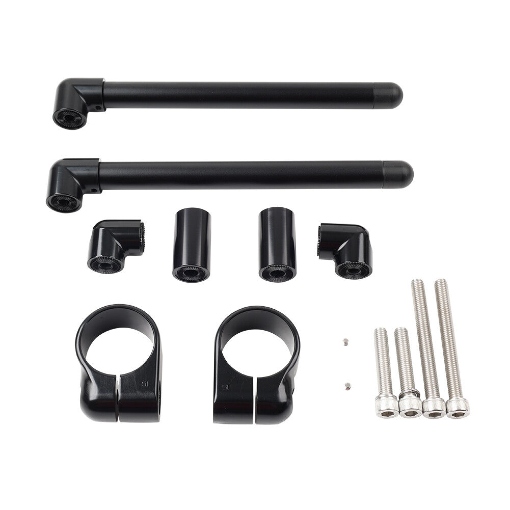 Motorcycle 51MM Cafe Racer Bars 7/8 Universal Clip-On Handlebar Fork Tube