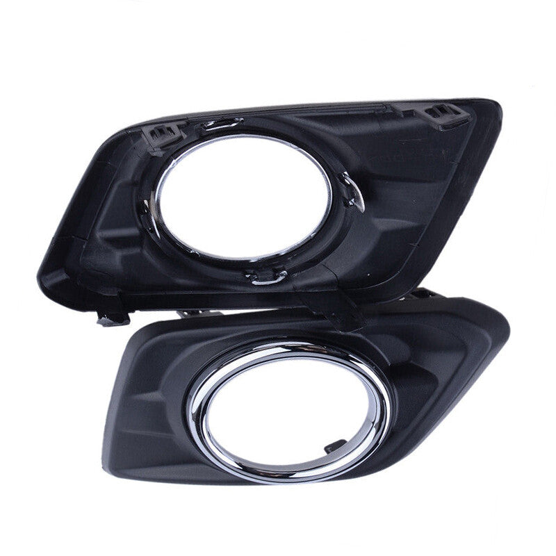 A pair of front fog light bezel cover trims are available for 2014-2016 for Nissan Rogue X-trail.