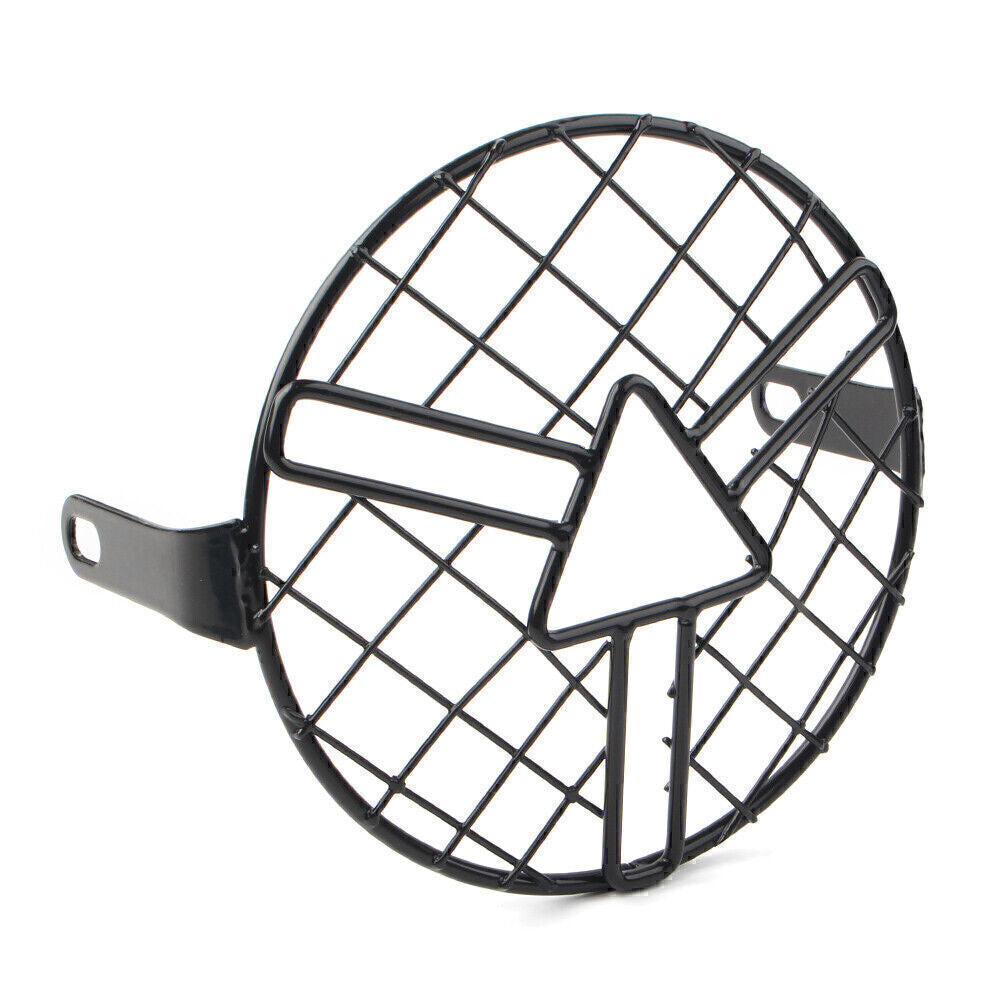 6.5 Motorcycle Headlight Lamp Grill Guard Cover Fit Cafe Racer Bobber Chopper