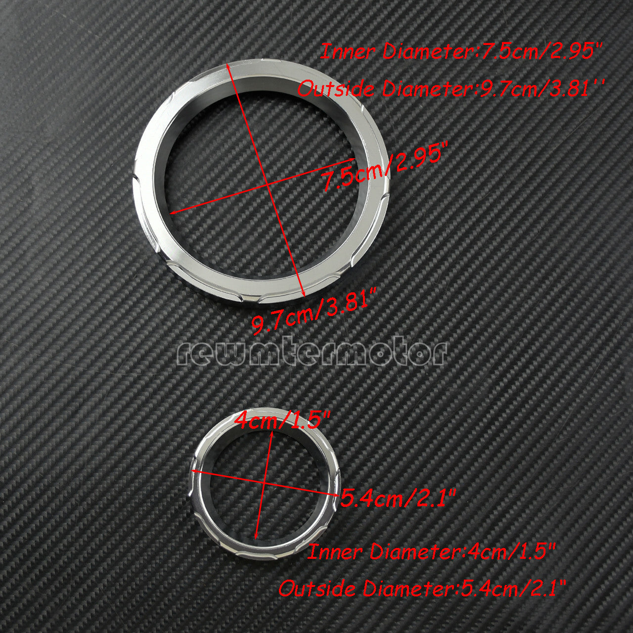 2 Gauge 4 Speedometer Burst Bezel Fit for Harley Touring Trike Chrome 96-2013
