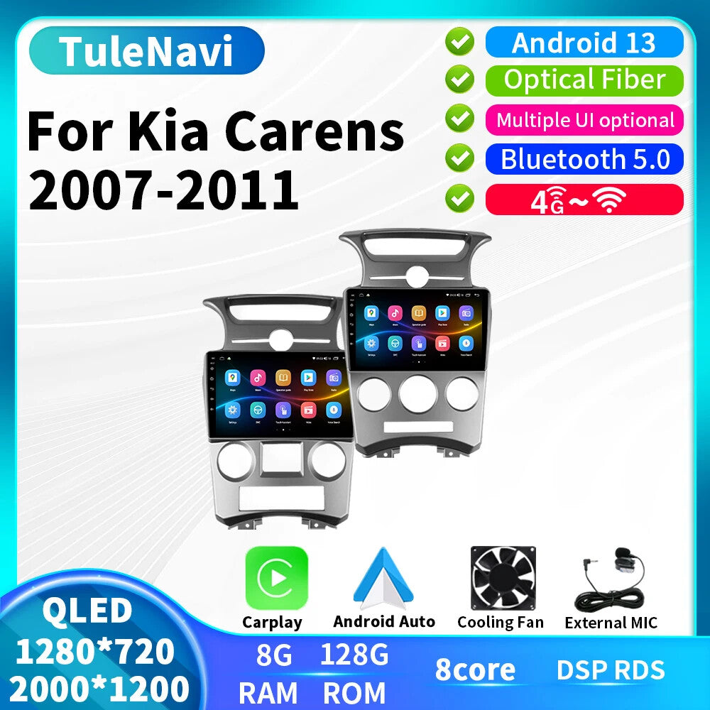 for Kia Carens 2007-2011 Stereo Car Radio Android Auto CarPlay Player GPS Screen