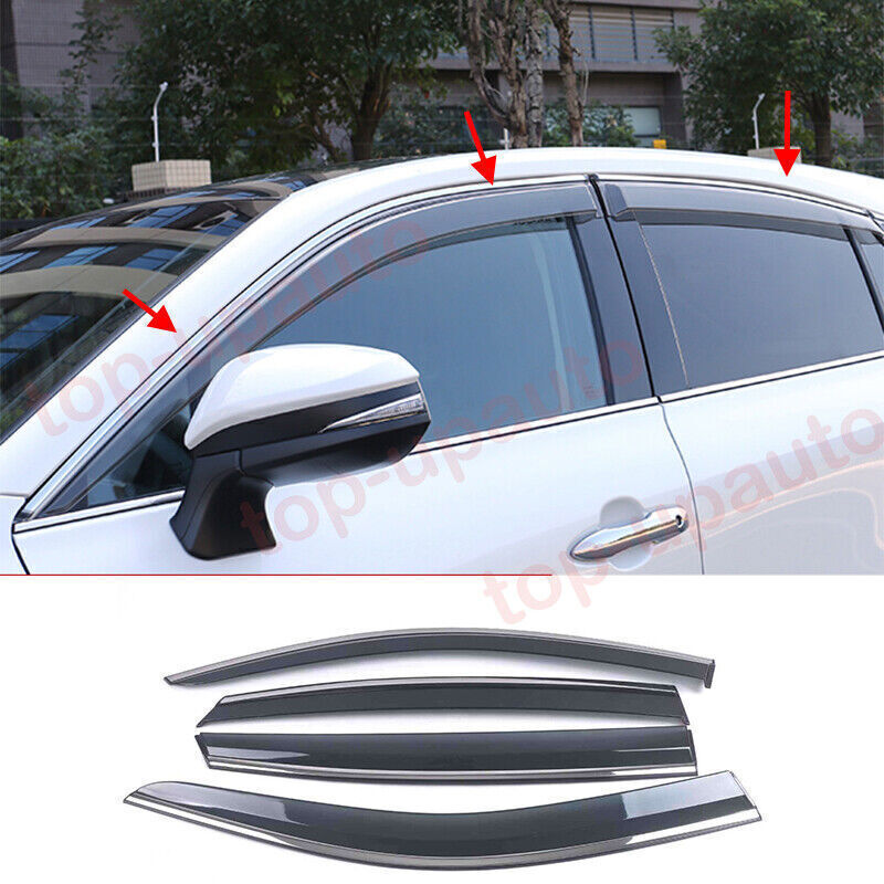 for Toyota Venza 2021-23 W/Chrome Window Visor Vent Sun Shade Rain Guard Cover4