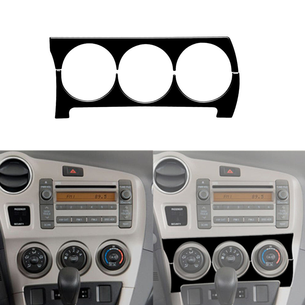 2X Gloss Black Climate Control Frame Cover Trim for Toyota Matrix 2009-2014