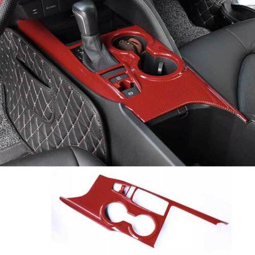 Carbon Fiber Gear Shift Panel Trim Center Console for Toyota for Camry 2018-2023 Red